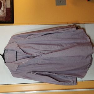 Purple Striped shirt cotton/poly blend L